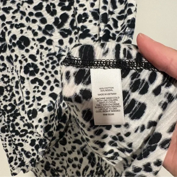 Express animal cheetah print sleeveless tank top grey black size medium - Picture 4 of 4